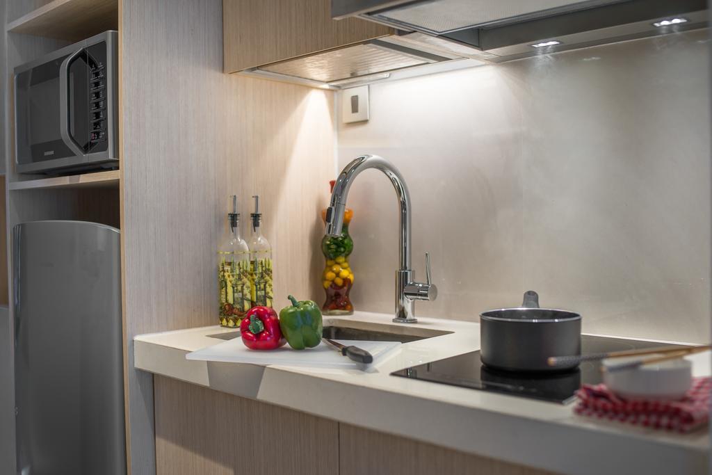 Aparthotel Citadines Omr Madrás Exterior foto A kitchen in a typical apartment